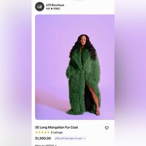 LYS Boutique SE Long Mongolian Fur Coat